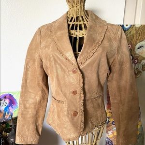 Bernardo Leather Metallic Blazer for Women